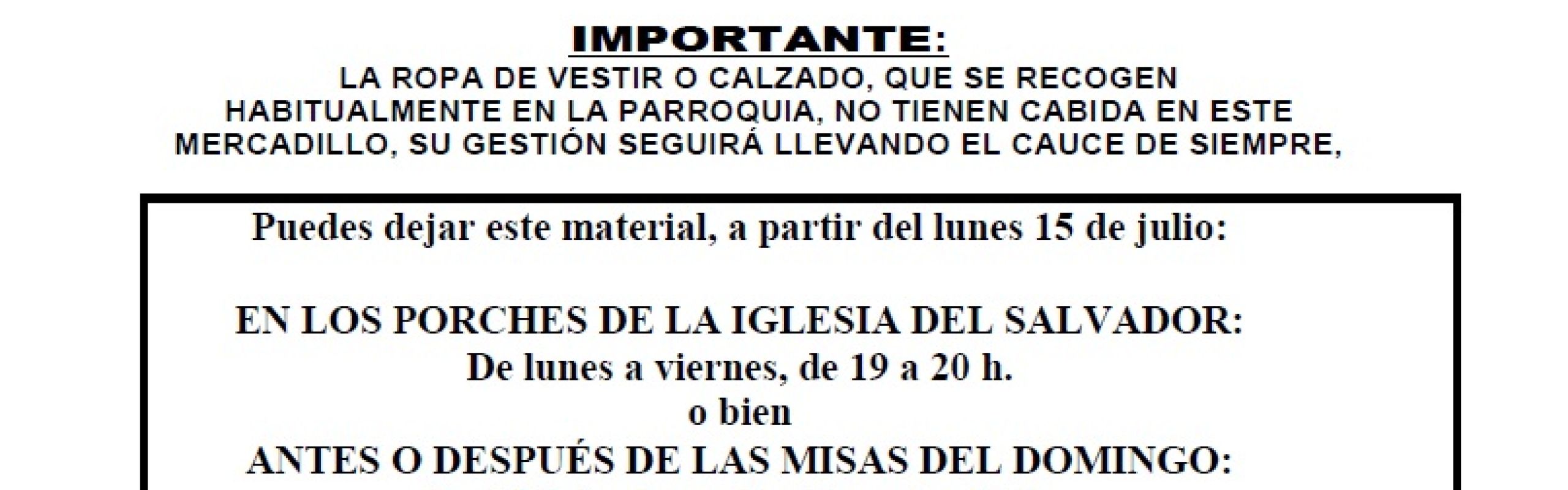 Mercadillo solidario